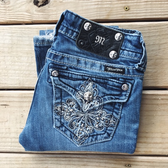 Miss Me Denim - ✨ Miss Me Embellished Flap Pocket Boot Cut Jeans